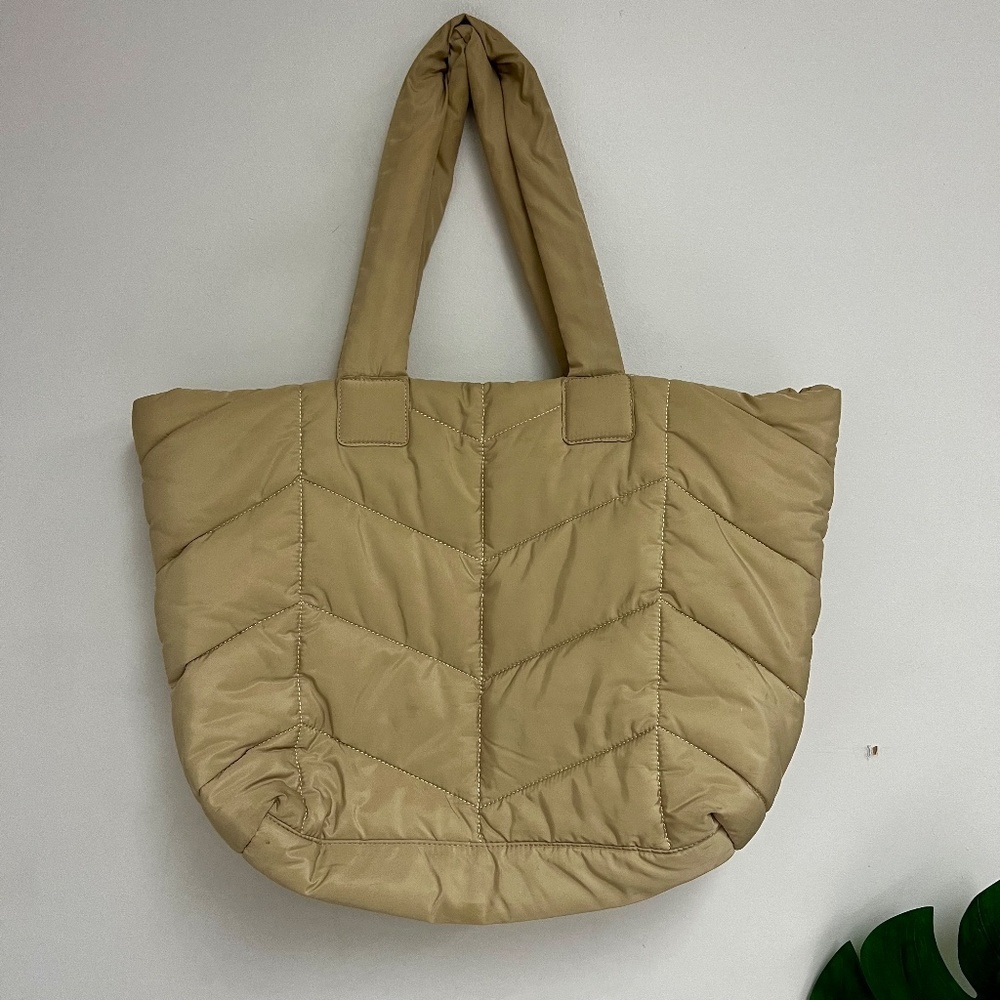 topshop tan quilted puffer tote bag - Picture 4 of 10